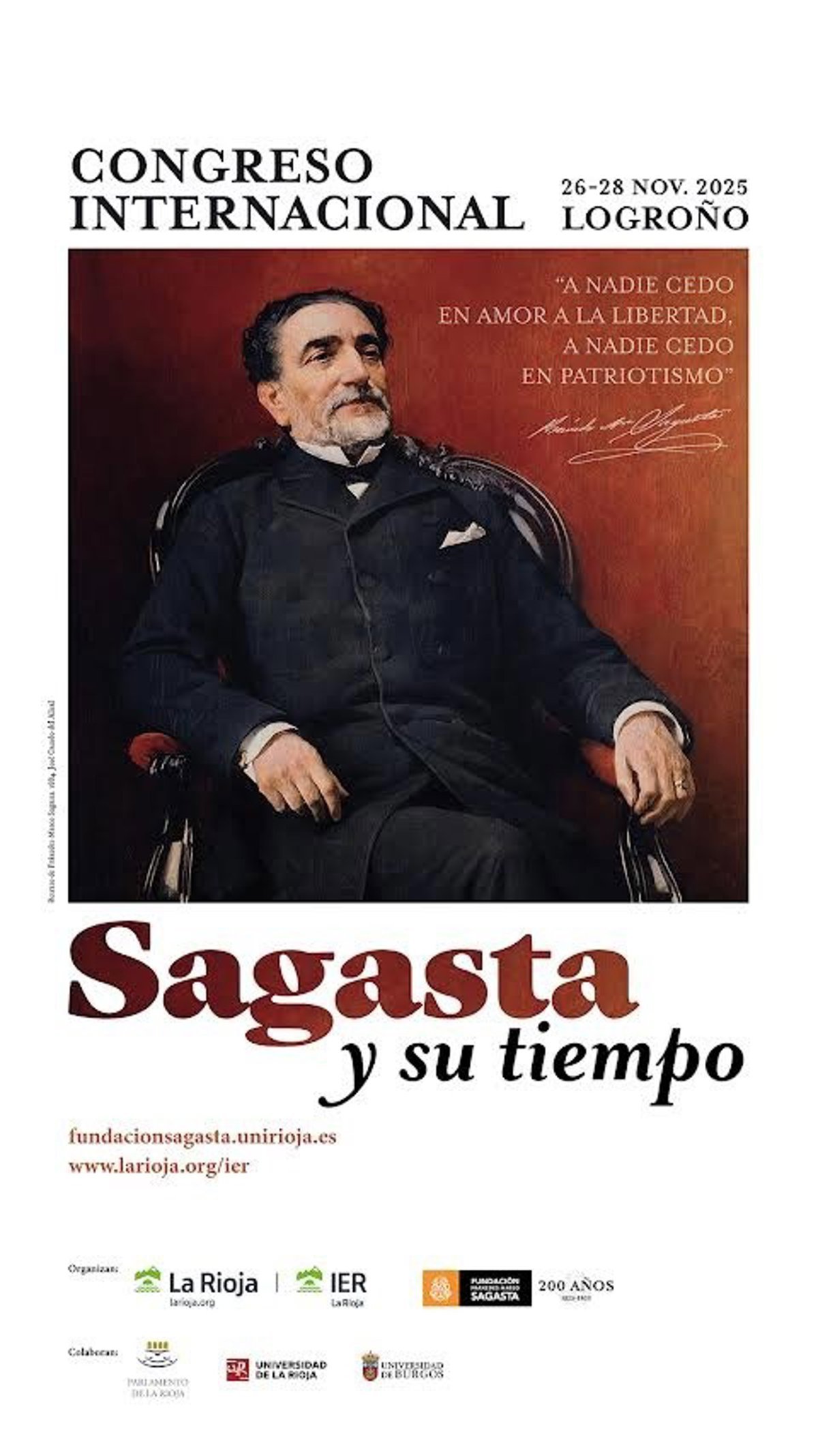 La presidenta del Parlamento destaca el legado de Sagasta para fortalecer la democracia.