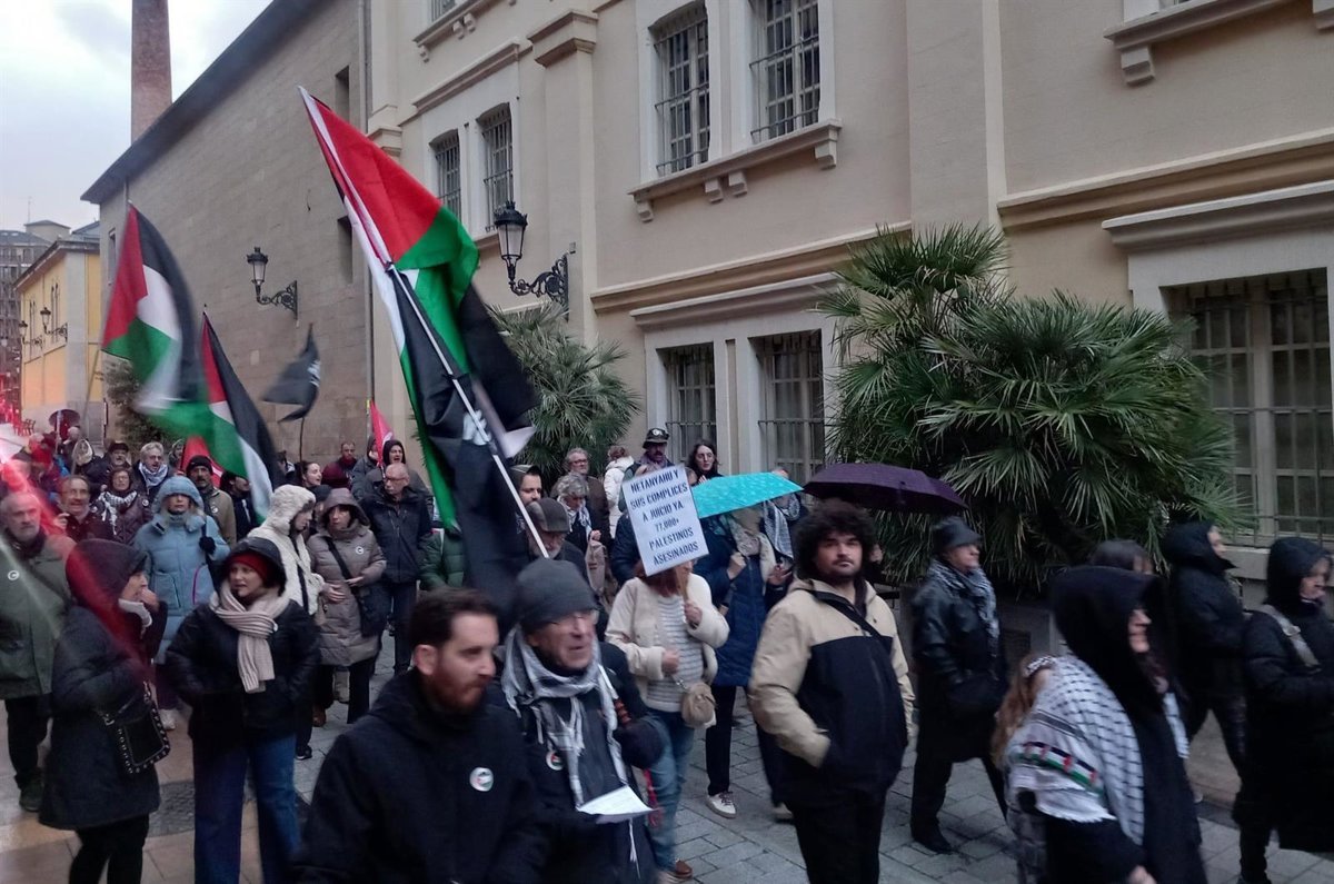 Manifestación en Logroño pide el fin de relaciones con Israel